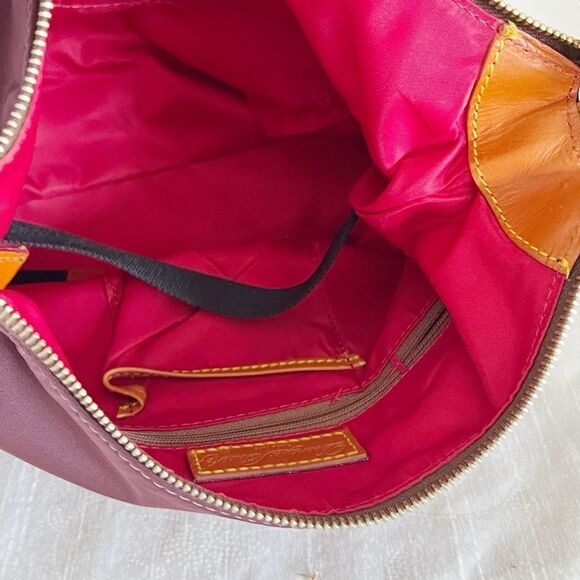 New Unused Dooney & Bourke Seville Plum Nylon Hobo Purse - Picture 6 of 8